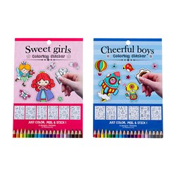 Stickers Colouring Booklet 2 Asstd Designs