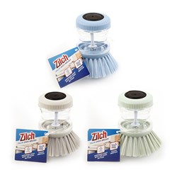 Brush Scrubber Palm Round with Dispenser 8x8.5cm