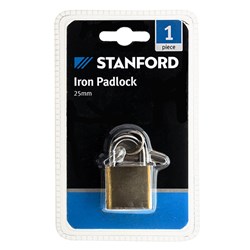 Padlock Iron w Brass Coating 25mm