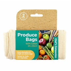 Bag Cotton Produce Pk2 30x34cm