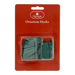 Xmas Decoration Hooks Green 200pk