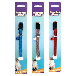 Collar Cat w Bell 3 Asst Cols
