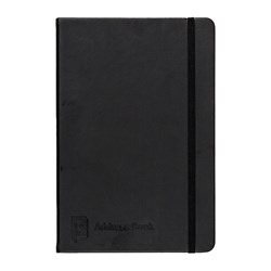 Address Book PU Cover Black A5 w Elastic