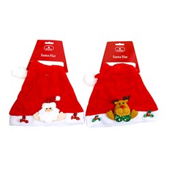 Hat Santa Xmas w/ Decoration Santa/Reindeer
