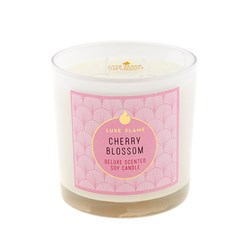 Candle Soy Scented Glass Jar Cherry Blossom 10x10cm 64hrs