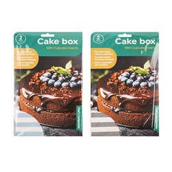 Cake Box 2pk 15.8x15.8x7.6cm