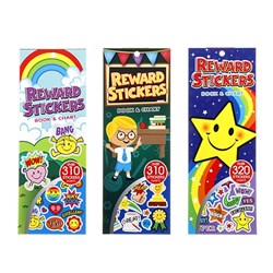 Stickers Kids Reward Book 320Pc 3 Asstd