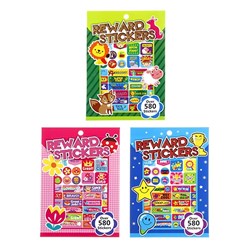 Stickers Kids Reward Book 580Pc 3 Asstd