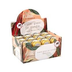 Candle Citronella Travel Glass Jar w Tin Lid 6.2x5.6cm 10hr