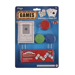 Games Cards Dominoes Poker Chip Set