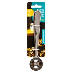 Sealing Clip w Coffee Spoon 16x3.5cm Stainless Steel