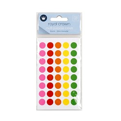 Labels Multi Purpose Round Coloured 720Pk 12mm