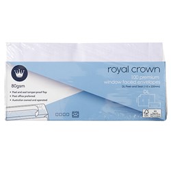 Envelope Wht Window P&S 80gsm 100Pk P7.6 FSC Mix 70%