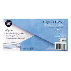 Envelope Wht Wallet P&S Lining 80gsm 50Pk P7.6 FSC Mix 70%