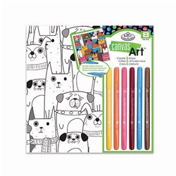 Canvas Art Set R&L Markers Dogs 25x25cm SRT