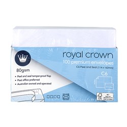 Envelope Wht Wallet P&S Lining 80gsm 100Pk P7.6 FSC Mix 70%