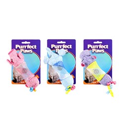 Cat Toy Mesh Tube Style Animal 3 Asstd