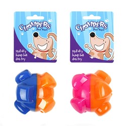 Dog Toy Squeaky TPR Ball 2 Asstd Colours