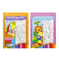 Book Kids Colour by Code A4 32pg 2 Asstd
