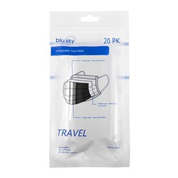 Travel Mask Black 20Pk