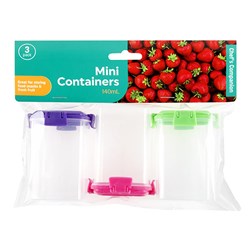 Dressing Containers Mini 3pk 140ml