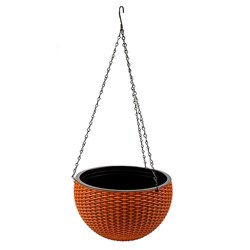 Hanging Basket Plastic Terracotta 26x16cm