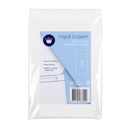 Envelope Bubble White 125x225mm 4Pk