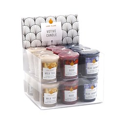 Candle Scented Votive 5x5cm 3 Asstd