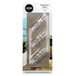 Bathroom Hooks 3pk 10x10x3cm 45gr