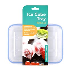 Ice Cube Tray w Lid 21pc 26x10x8cm