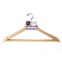 Hanger Wooden Suit 5pk 44.5x1.2x23cm