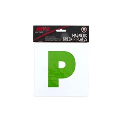 P Plate Green For All Except WA VIC Magnetic 2Pk