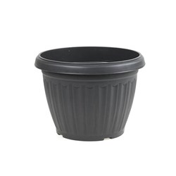 Plastic Pot Grey Round 23.5x17