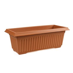 Plastic Pot Terracotta Rectangle 50x22.5x14.5cm