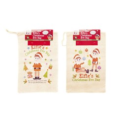 Xmas Elves BB 17x11" Non Woven Drawstring Xmas Eve Bag