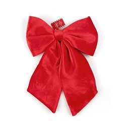 Bow Xmas Large Red Velvet 34x44cm