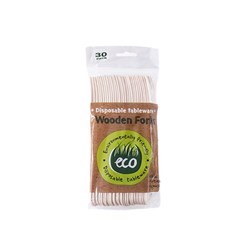 Eco Friendly Wooden Fork Pk30