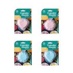 Silicone Style Cup Cake Mould Mini Dia7x3.5cm 10pk 2 Asst