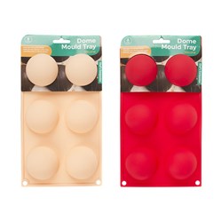 Silicone Style Dome Mould 6pc 2 Asst Cols 17x29cm
