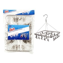 Hanger Clothes Airer Rectangle Aluminium 26 Pegs 35x27cm