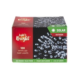 Lights Fairy Solar White 2F Pk100