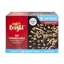 Lights Fairy Warm White 8F Connectable Pk500