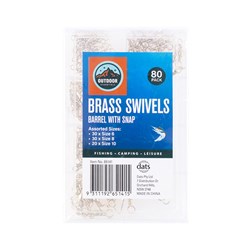 Fishing Swivel Set Brass 80Pk