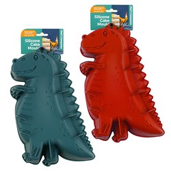 Silicone Style Dinosaur Cake Mould 28x17cm 2 Asst Cols