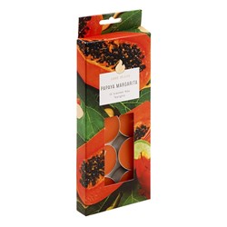 Tealights Scented 4 Hour Pk10 Papaya Margarita
