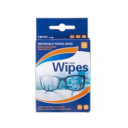Lens & Screen Wipes 24pk 14x14cm
