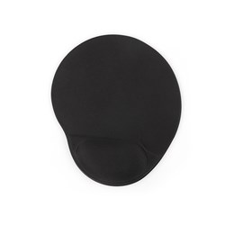 Mouse Pad w Foam Wrist Rest Black