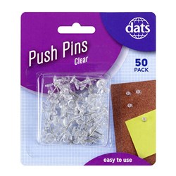 Pin Push Clear 50pk