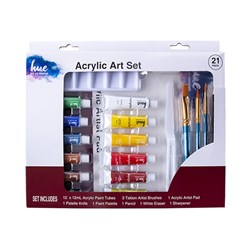Acrylic Paint Set 21Pc W19 FSC Mix Credit