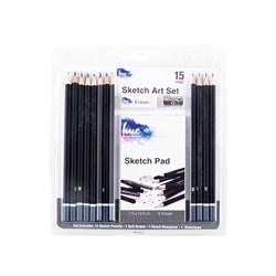 Sketching Set w Sketch Pad 15Pc W19 FSC Mix Credit